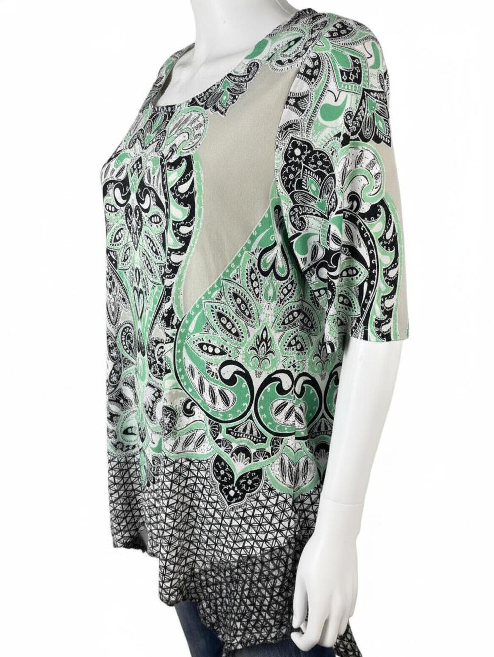 Style & Co. Paisley Print Tunic Top Women's Large - Picture 3 of 7